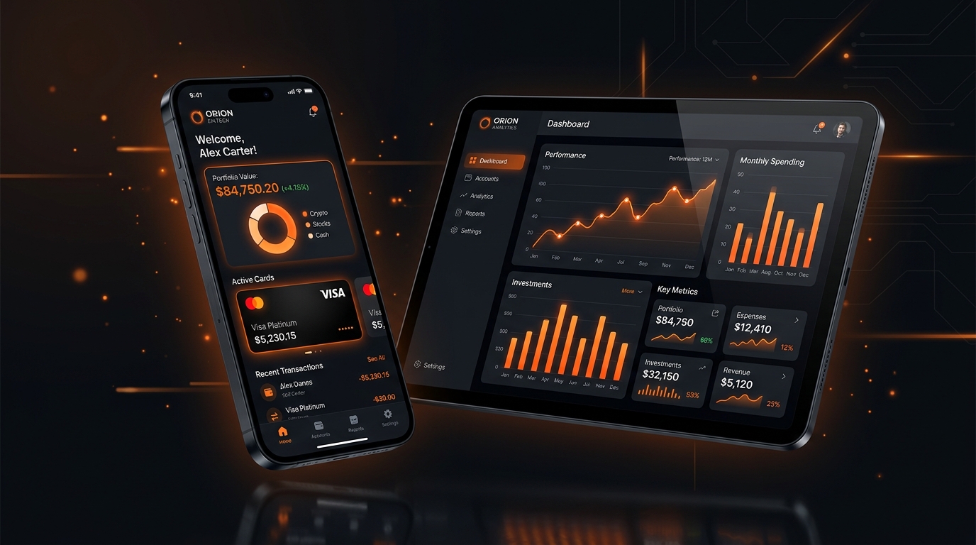 Aura Wealth UI/UX Dashboard Mockup