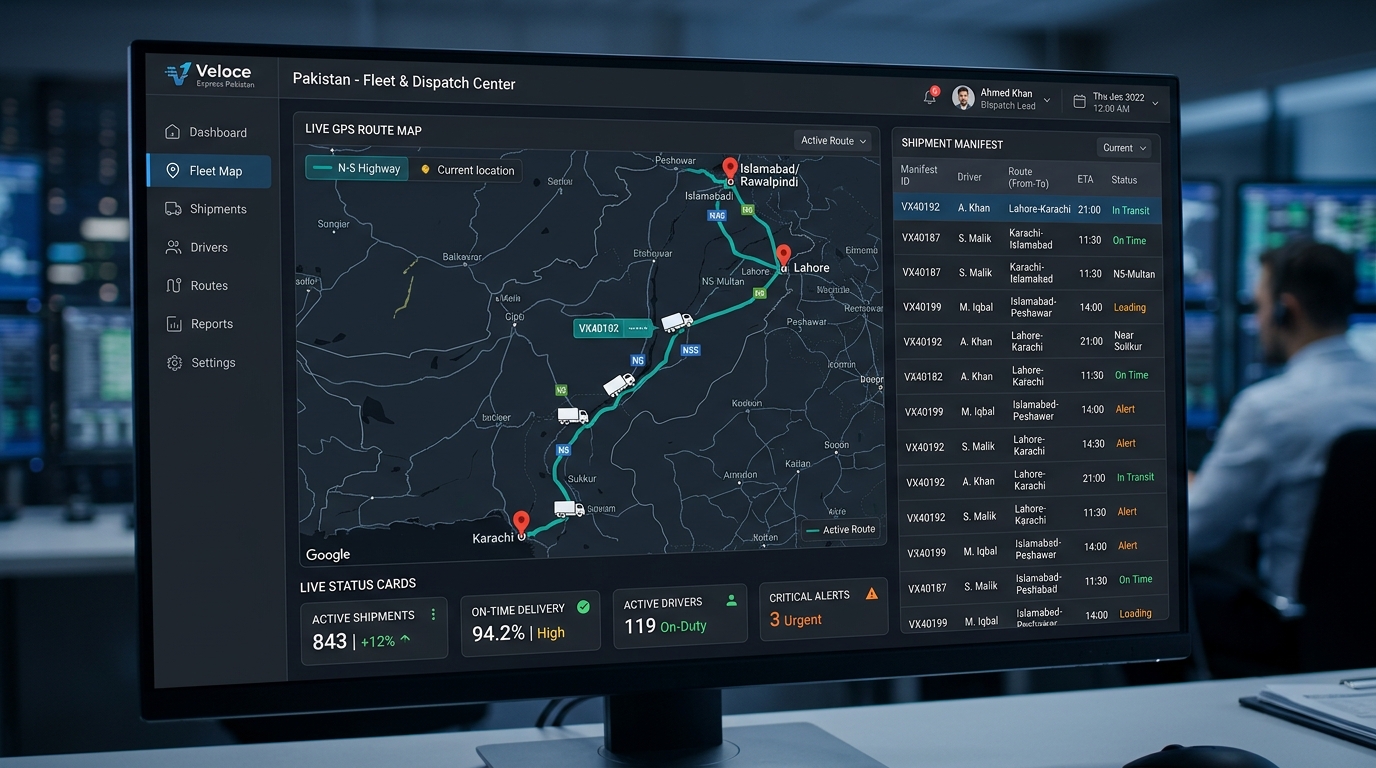 Veloce Logistics Fleet Desktop Software