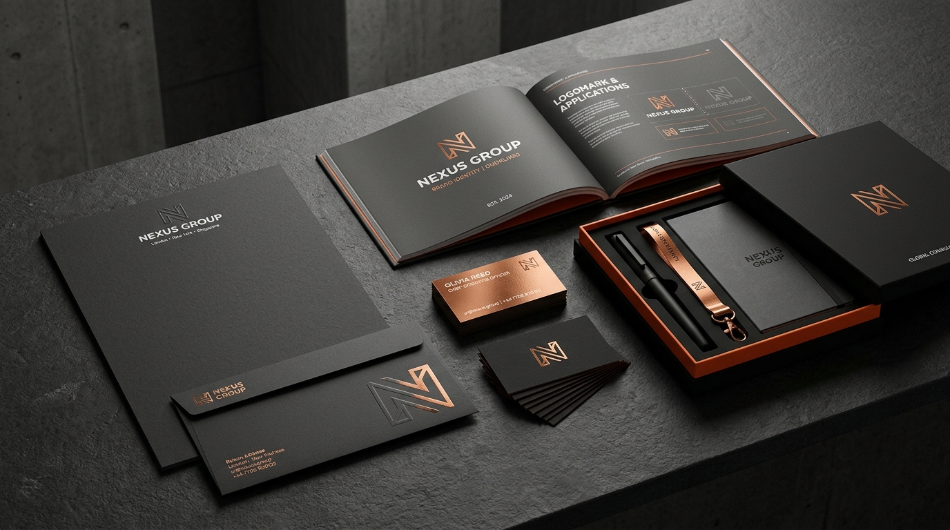 Nexus Luxury Branding stationery suite
