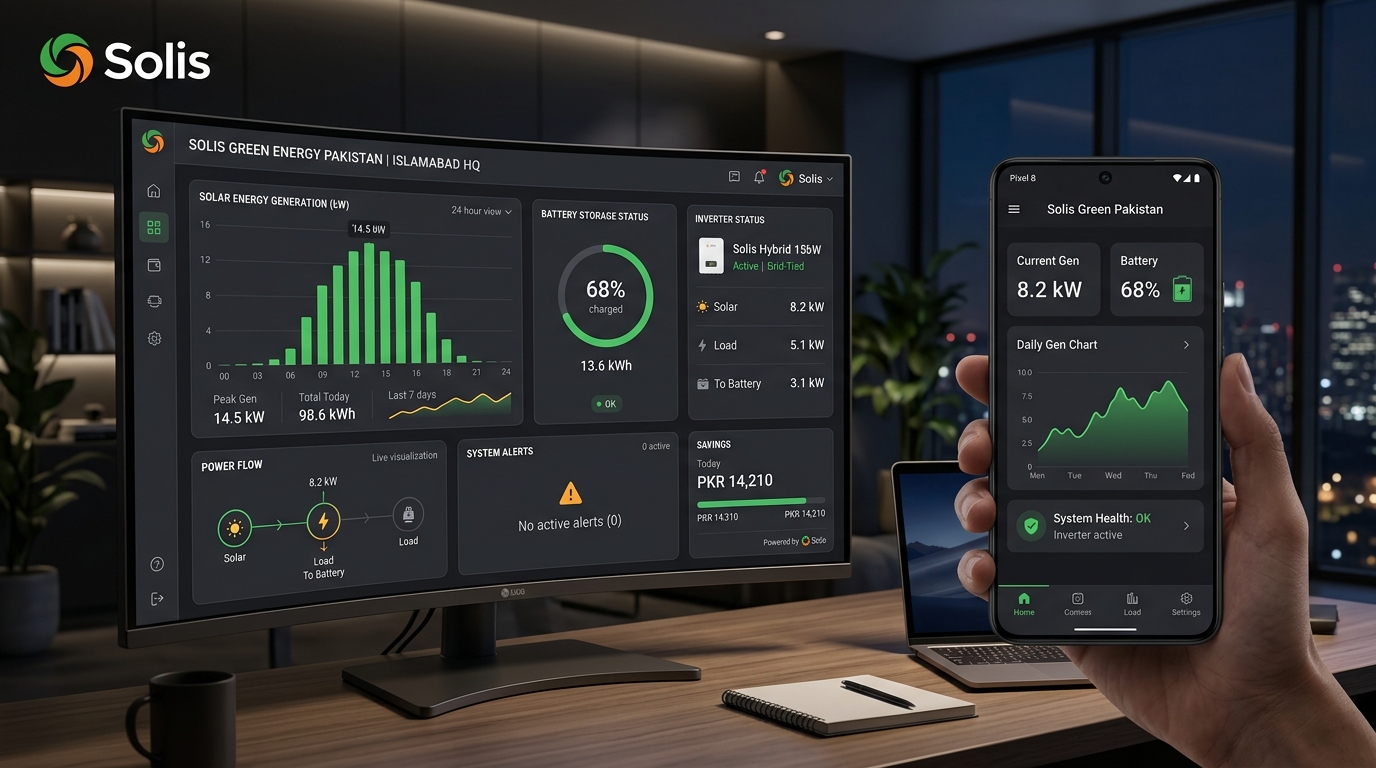 Solis Solar Mobile App & IoT Dashboard